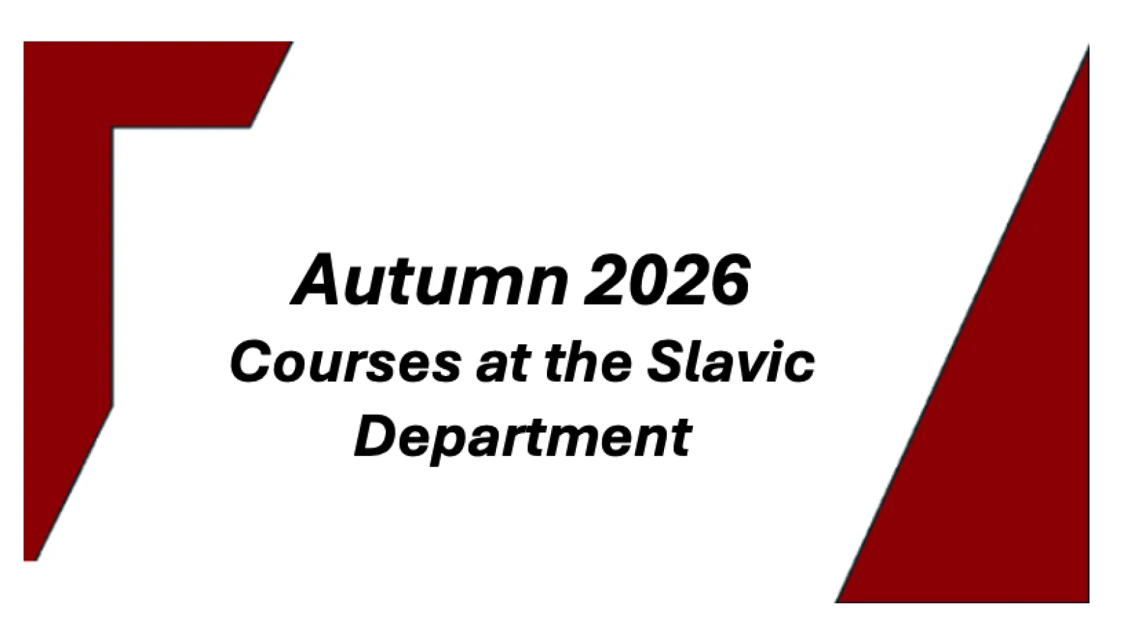 autumn 2026 courses