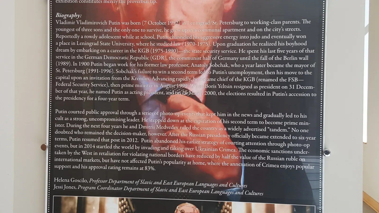 Introduction to Putin Photo exhibit